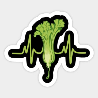 Celery Heartbeat cute Sticker